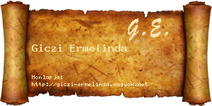 Giczi Ermelinda névjegykártya